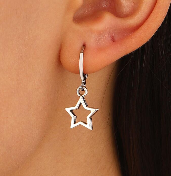 

Y2K Bowknot love Stud Earrings Korean Fashion Cute Hoop Earrings for Women Kawaii Jewelry Charms Punk Earrings Accessories Goth