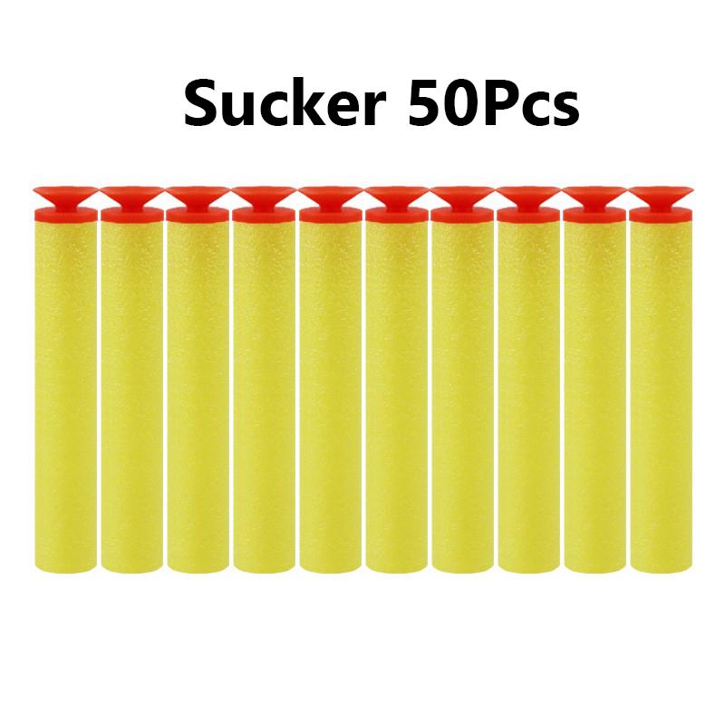 P50/100pcs 7.2cm For Soft Bullets Darts Round Head Refill Sponge Darts Children Toy Gun Sccessories Bullet For Nerf Blasters