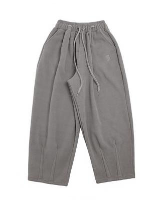 A NOTHING 2-Layer Micro Fleece Sweat Pants (Gray)