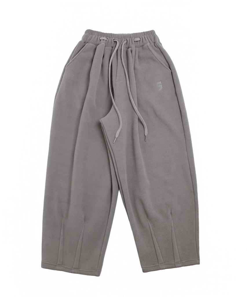 A NOTHING 2-Layer Micro Fleece Sweat Pants (Gray)