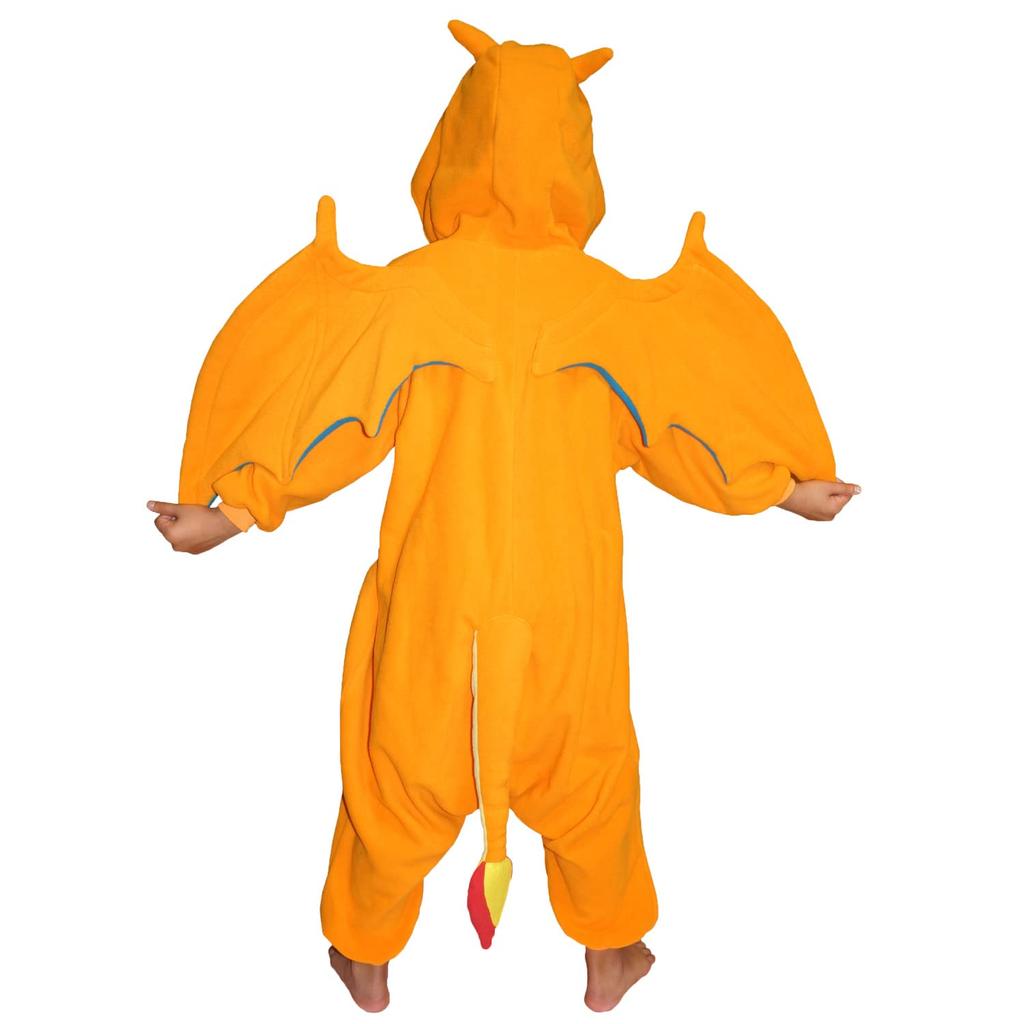 SAZAC Charakter Fleece Kigurumi Pokemon Charizard für Kinder 110cm