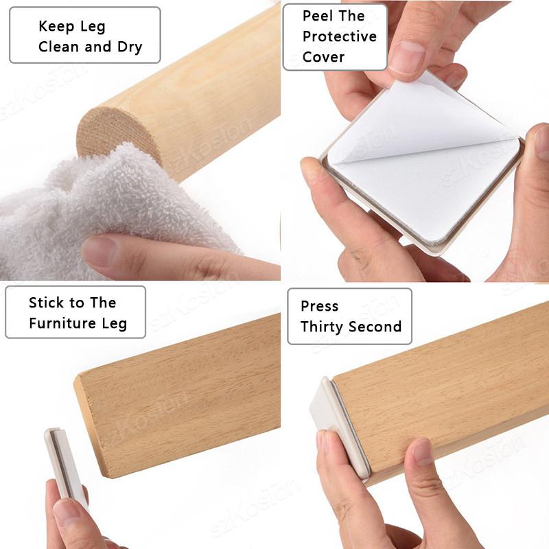 1Pcs Anti-abrasion Furniture Leg Slider Pads Self-Adhesive Floor Protector Easy Move Heavy Table Sofa Slider Mat Chair Fittings