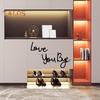 Love You Bye Semn din lemn Decor de perete Semn de dragoste de familie Artă din lemn pentru intrare Semn de bun venit pentru biroul de acasă