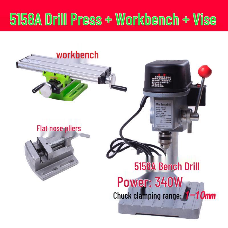 Mini Precision High-Speed Bench Drill: Multifunctional Compact Tabletop Press for Bead Making and Milling