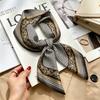 New silk satin 71 * 71 versatile foreign style simulation silk high-end temperament silk scarf middle-aged and elderly decorative scarf neck protectio