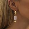 Purple Light Fashionable Heart Earrings For Women Fall 2023 Collection