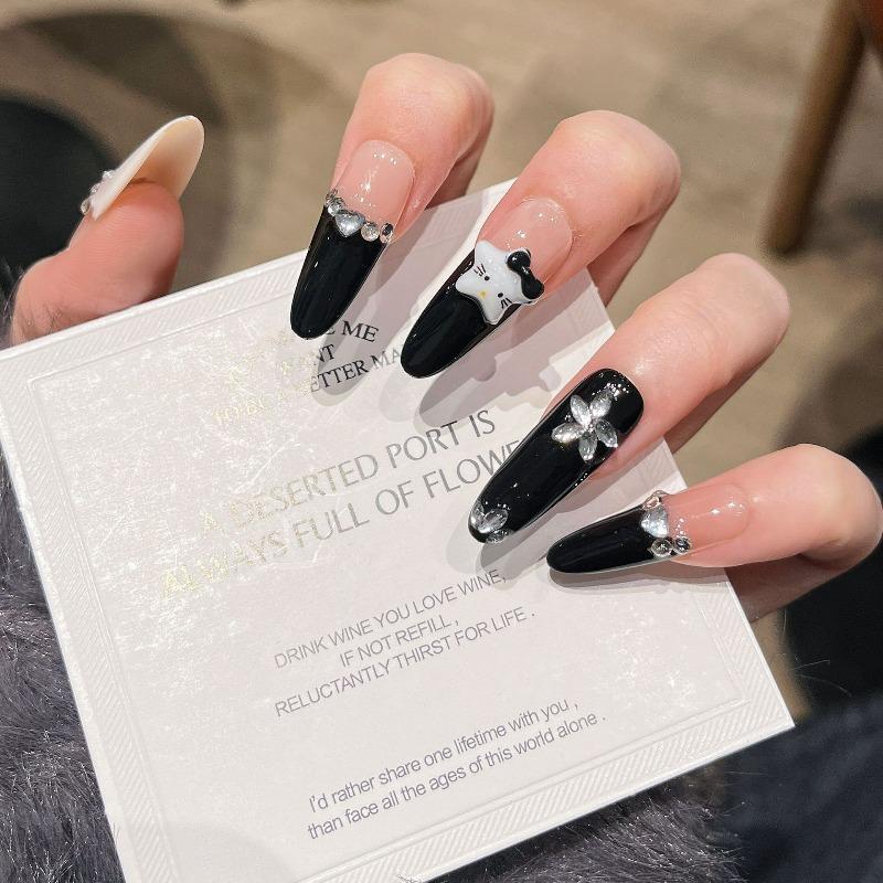 Cat's Eye Wearing Nail Pure Hand-made Nail Piece Fake Nail Wearing Nail Piece Advanced Sense Thin Dog Long