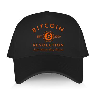 Bavlněné kšiltovky Bitcoin Revolution klobouk pro teenagery Vtipný design sportovní čepice Měna sluneční klobouk Moneymilitary unisex módní baseballová čepice