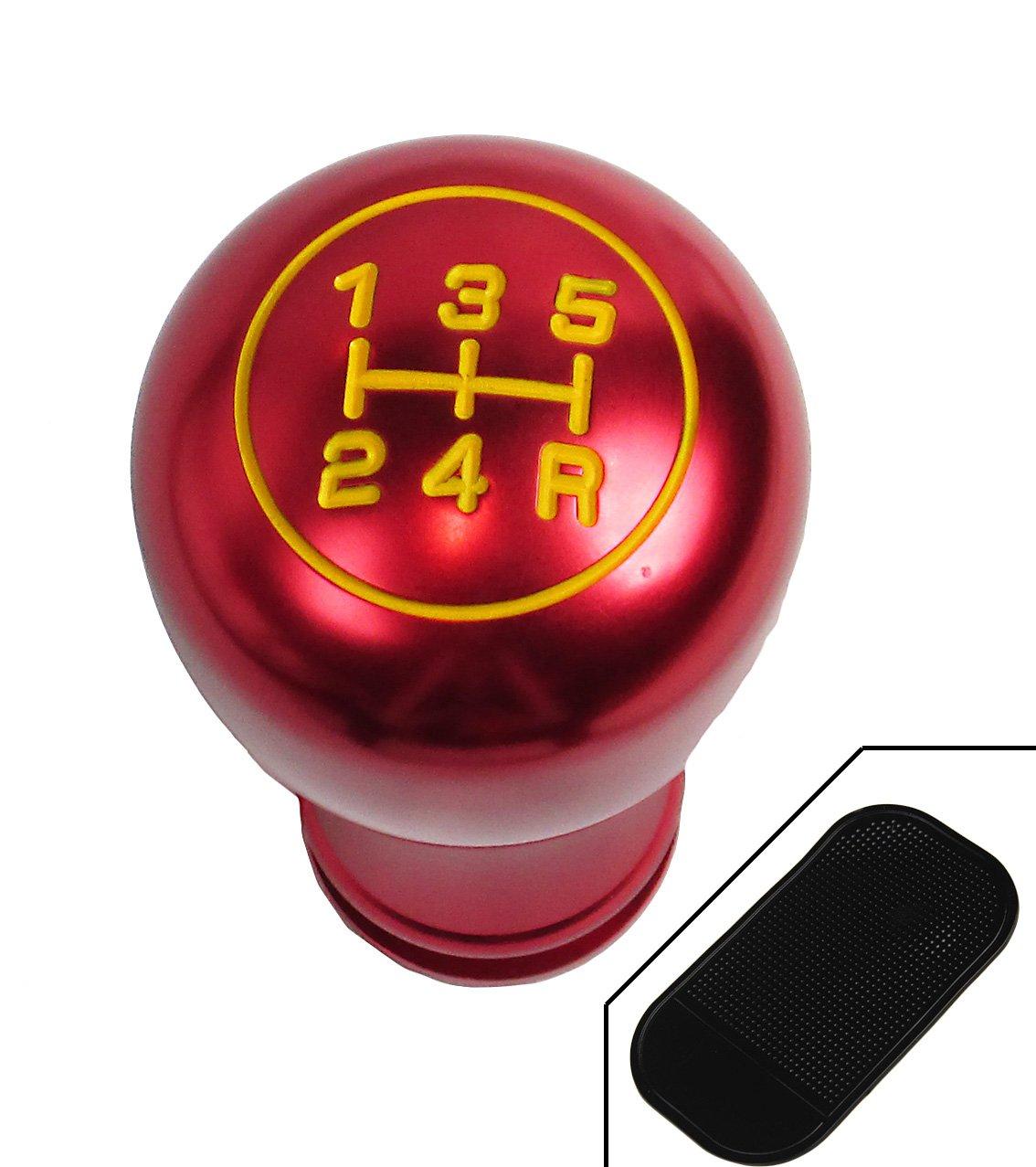 

R-STYLE Aluminum Alloy Shift Knob (5MT Model) with Spider Mat (Red)