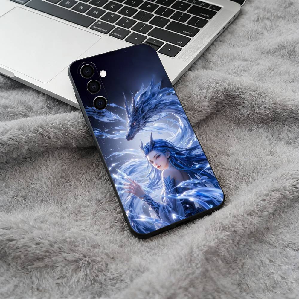 H-O-T-Ne-zha Black Soft Silicone Phone Case for Samsung Galaxy A73, A71, A72, A70, A53, A52, A51