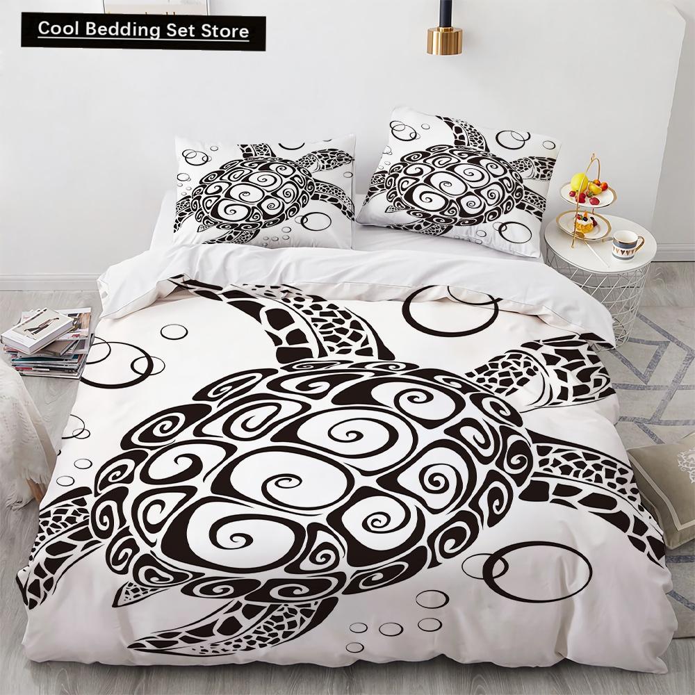 3D Octopus Duvet Cover King Queen Size Cute Cartoon Ocean Animal Bedding Set for Kids Teens Sealife 2/3pcs Polyester Quilt Cover