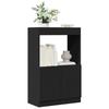 VidaXL Highboard Black 63x33x100 Cm Engineered Wood, Bookcase, Modern Bookcase, Bookshelf, 855098