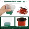 10 Buc 3 Inch Ghivece pentru Răsaduri, Ghivece de Plastic Durabile, Armate, Transparente, pentru Pepinieră, cu Bază de Silicon pentru Transplant Ușor