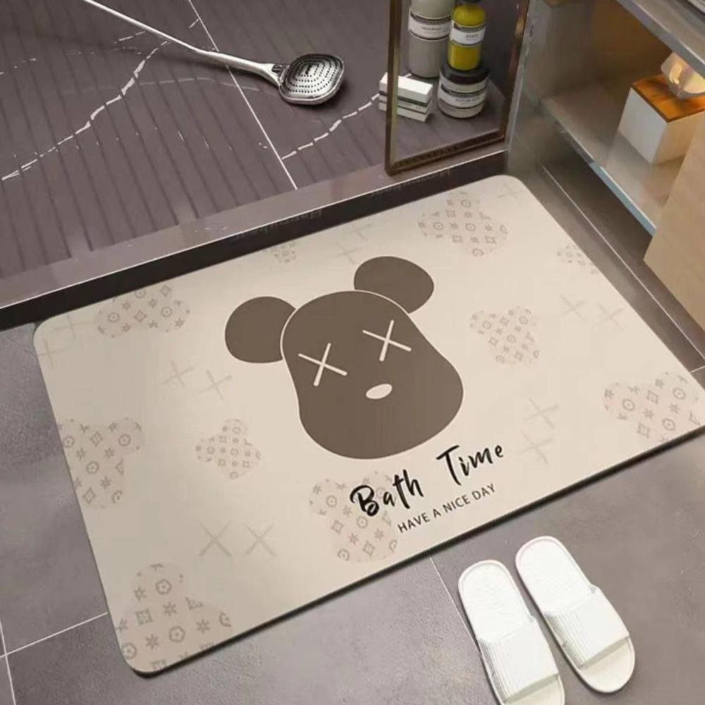 Soft Diatom Mud Bathroom Absorbent Mat Toilet Toilet Door Mat Household Non-slip Toilet Mat