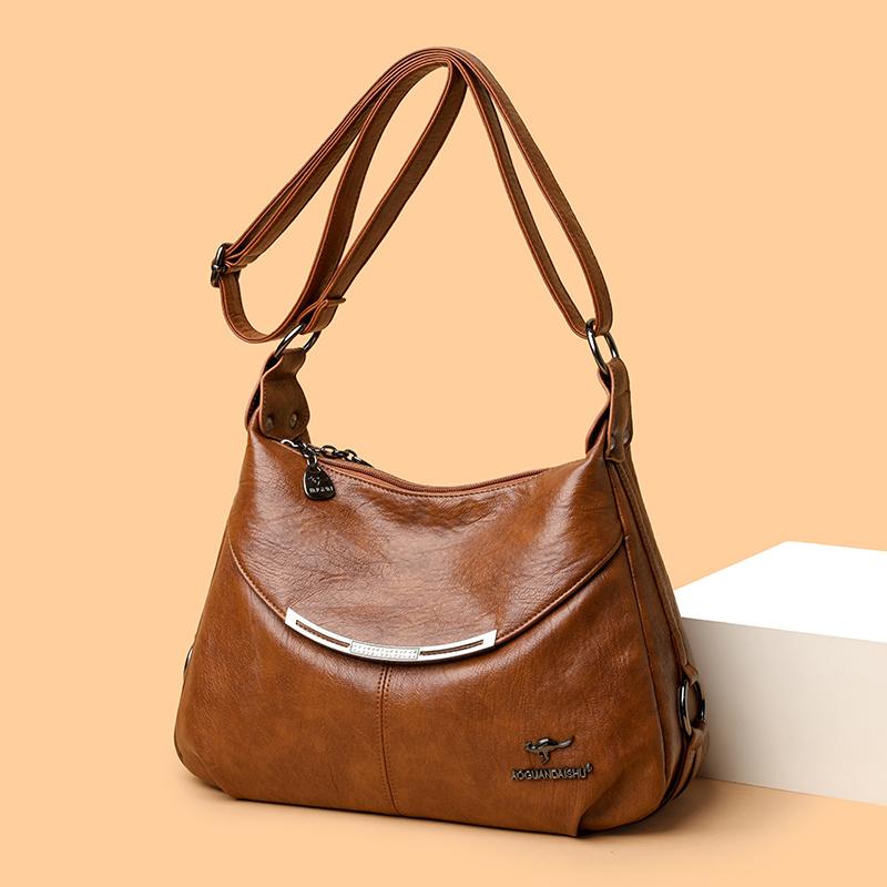 Simple Women's Shoulder Bag, Casual Crossbody Bag, Fashionable Shoulder Bag, Soft PU Leather Handbag Suitable for Daily Use and Shopping
