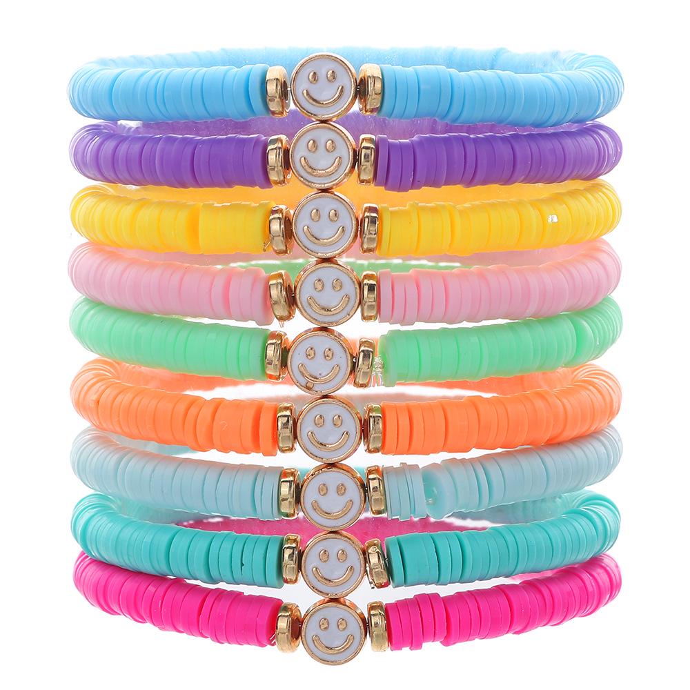 Taylor Swift Fan Colorful Soft Clay Bracelet Set - Handmade English Name Jewelry for Women