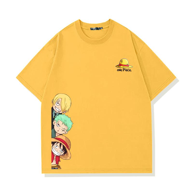 T-Shirt Men Straw Hat Pirates Manga Graphic Mens T Shirt Harajuku Short Sleeve Tops Men Clothing