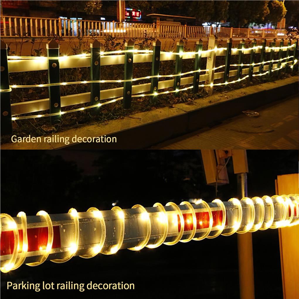 39.36ft Waterproof String Lights Solar Powered Lamp PVC Light Decoration Bulbs Lighting Decor with 8 Lighting Modes