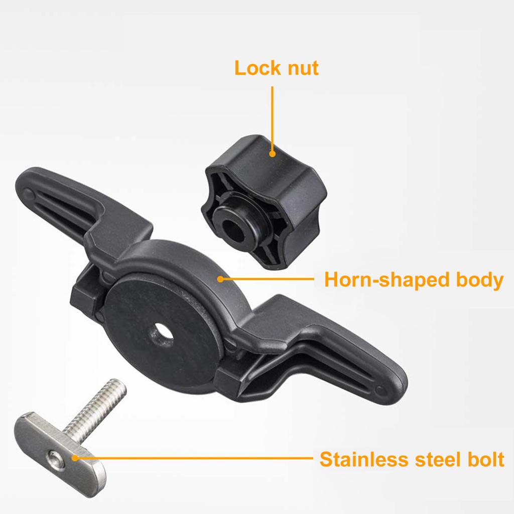 Kayak Rail Cleat Track Mount Line Cleat Kayak Low Profile Track Mount Outdoor Water Sports Accessories for Kayak Fishing Boating