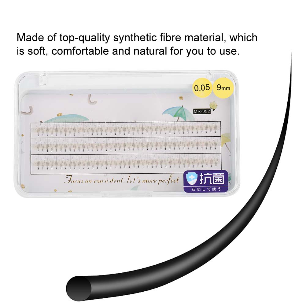 6 Sizes Natural Soft Blended Claret False Eyelashes Extension Fake Eye Lashes 0.05C 8mm