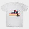 Men Black Print T-shirt Vintage Retro Bicycle Cycling Mountain Bike Outdoor Cyclist No-Cut Transfer Paper Print Cotton Tshirt