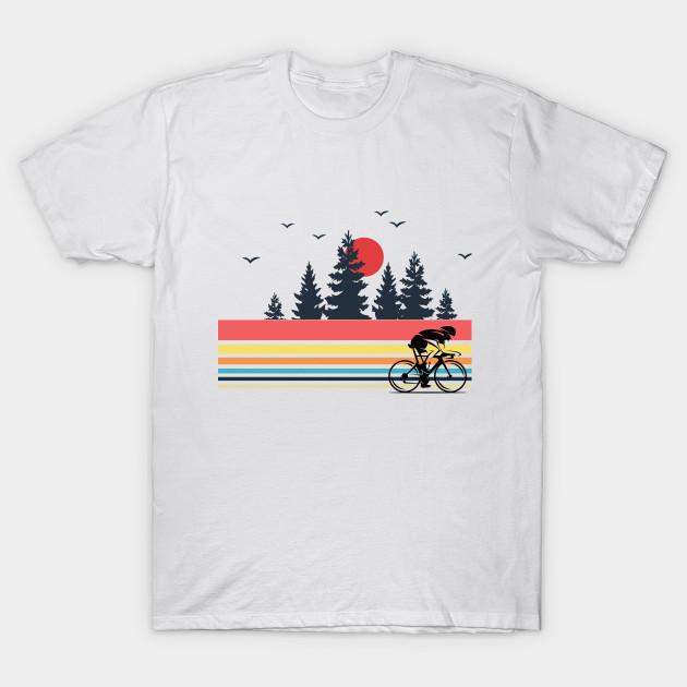 Men Black Print T-shirt Vintage Retro Bicycle Cycling Mountain Bike Outdoor Cyclist No-Cut Transfer Paper Print Cotton Tshirt 3XL белый