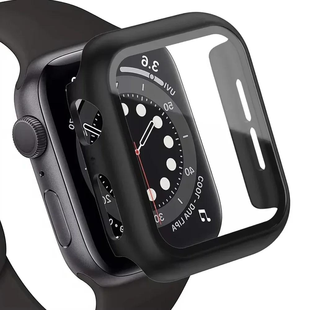 Tempered Glass+Cover For Apple Watch series 10 42mm 46mm Matte Hard PC bumper Screen Protector Case iWatch 10 42/46 Accessories
