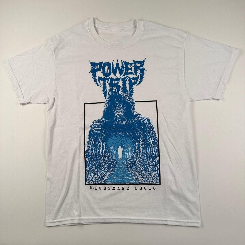 НОВАЯ футболка Power Trip Nightmare Logic Подарок для фаната Белая Все размеры Унисекс XL