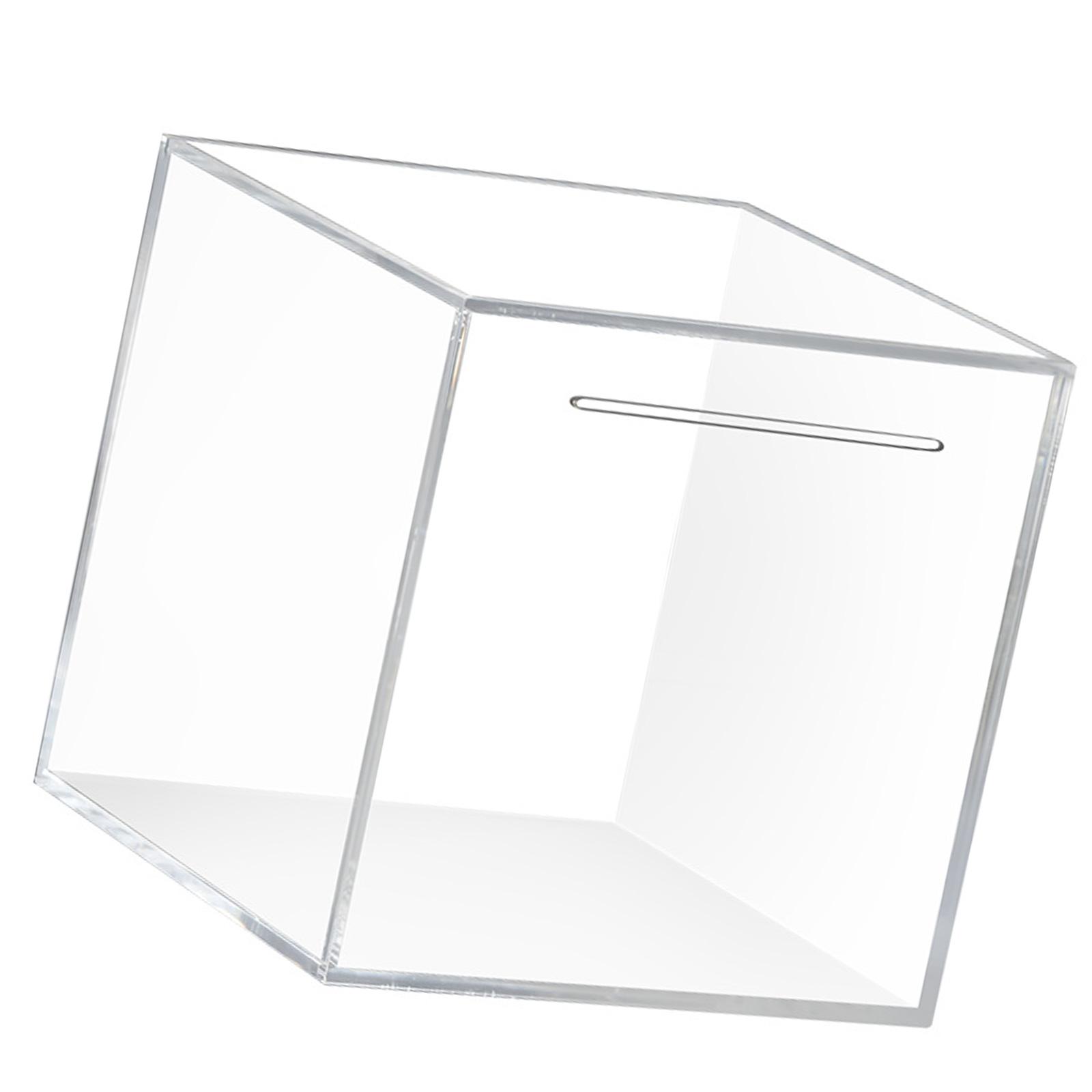 

Акриловая прозрачная банка для денег Прозрачный вид Прогресс накоплений Одностороннее отверстие для монет Домашнее украшение прозрачный