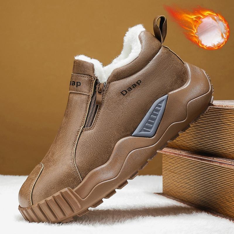 Winter Casual Boots Man  High Top Men's Platform Shoes Comfort  Warm Plush Sneakers Snow Boots