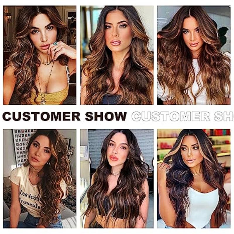 2025 Long Wavy Wig for Women Brown