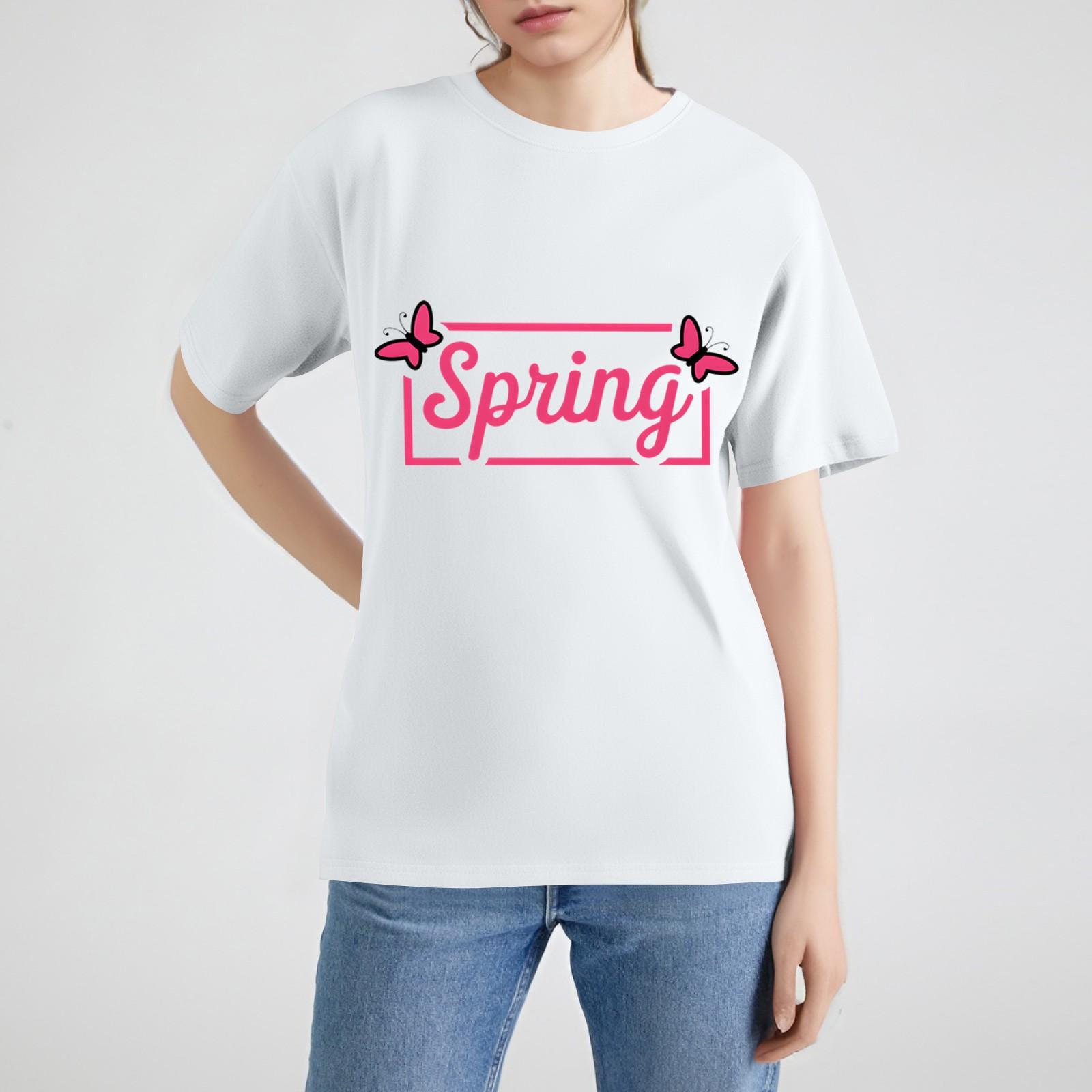 

Женская рубашка с коротким рукавом и принтом в виде Пасхи, свободный топ S белый