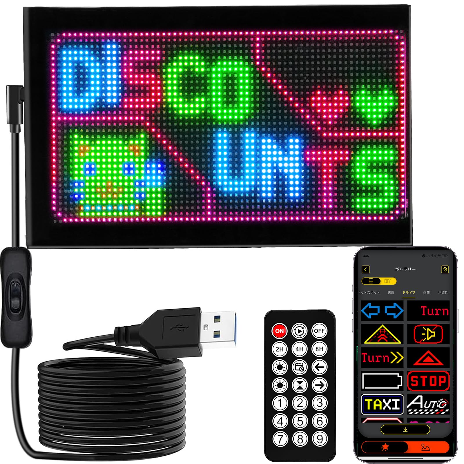 

Gelrova LED DIY Dynamic Programmable Flexible LED Display for Street Wedding and 32x64 Pixels Sign, Bars, Restaurants, Shops, Cars, Stalls,