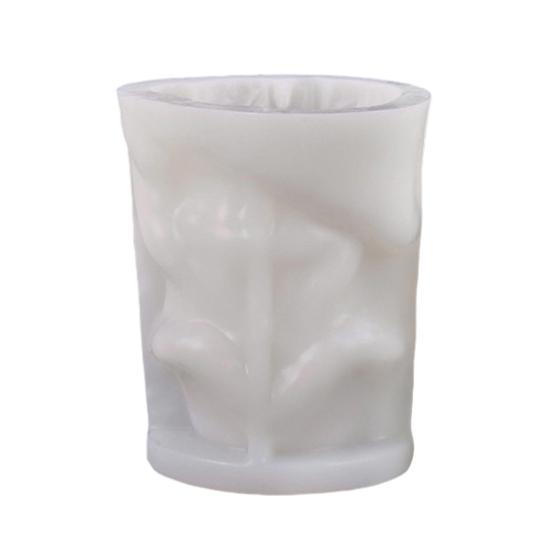 European Castle Candle Mold Silicone Soap Wax Making Mold Flexible Reusable Gypsum Concrete Mold for Home Decor Parties Weddings