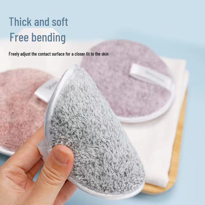 Large Double-Sided Pineapple Plaid Cleansing Puff - Thick Flocking Makeup Remover