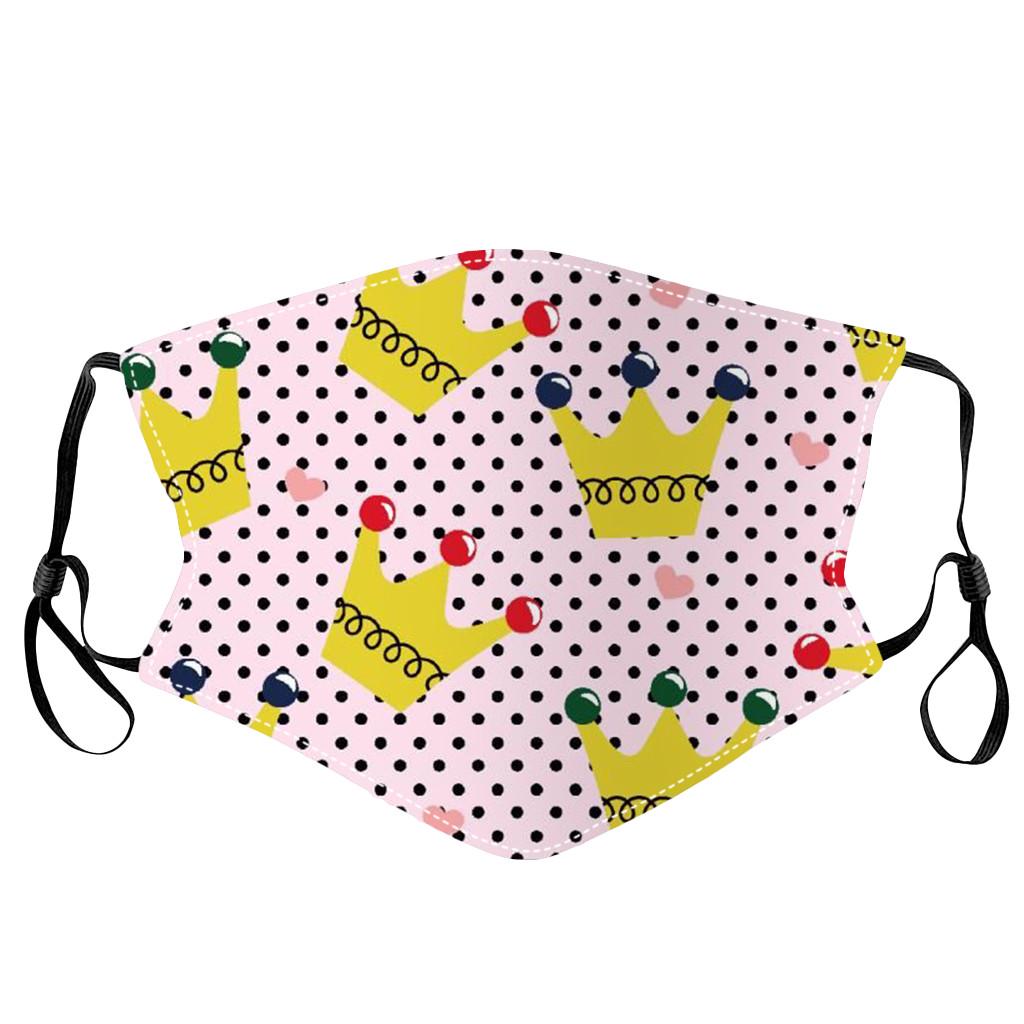 

Детская моющаяся дышащая хлопковая маска для рта и лица с мультяшным принтом жёлтый