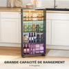 Storage Trolley, 4-Tier, Rolling Cart with Handles, Narrow, 45 x 15 x 91 cm, Black
