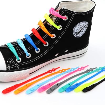 NO.8 14 Teile/los Silikon Schnürsenkel Keine Krawatte Schnürsenkel Elastische Sneakers Schnürsenkel Kinder Erwachsene Schnürsenkel Gummi Schnürsenkel