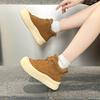 Warm board shoes winter new velvet leather fluffy mouth large cotton casual high-top cotton shoes