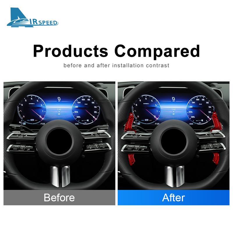 Real Hard Carbon Fiber Paddle Cover for Mercedes-Benz C Class W206 E Class W213 S213 C238 A238 S Class W223 EQS EQE Accessories
