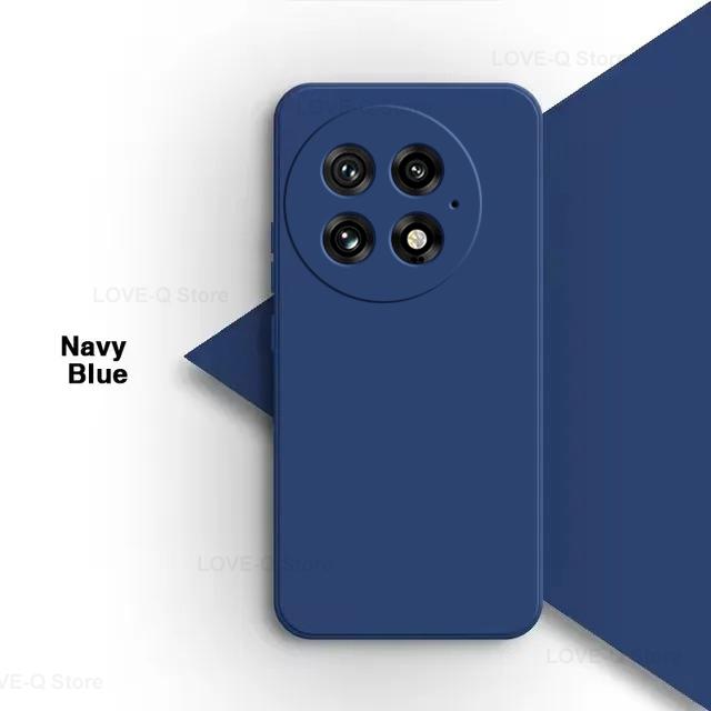 

For For OnePlus 13 Case Square Liquid Silicone Camera Lens Protector Phone Case For OnePlus 13 1+13 One Plus 13 OnePlus13 Soft Cover For OnePlus 13 синій