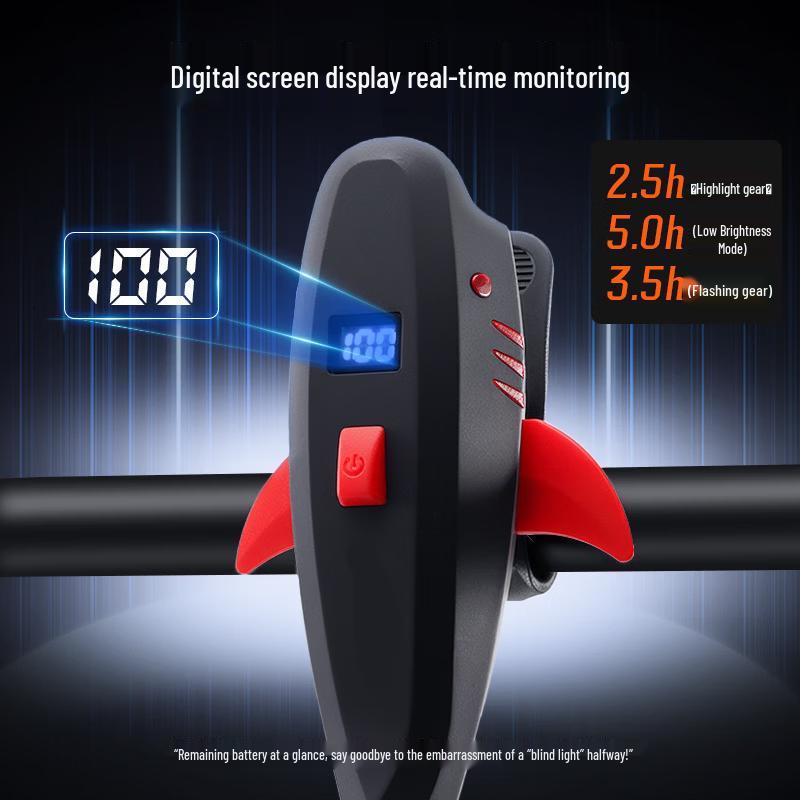 Lishi USB dobíjecí světlo na kolo Shark