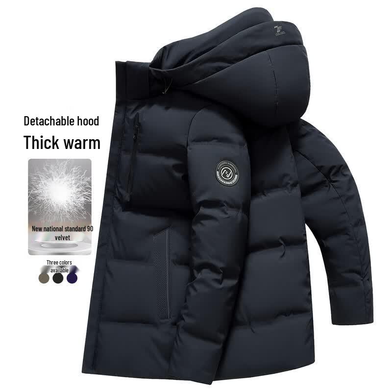XueZhongFei Men s Hooded 90% Goose Down Jacket 3XL
