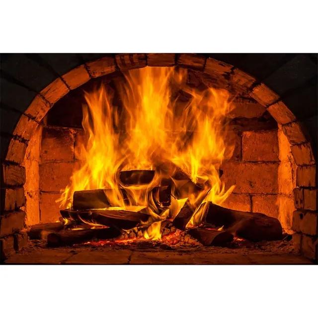 Рождественский фон для фотосъемки с камином, винтажная арка, кирпичная печь, пламя, украшение для дома, вечеринки, студийный фотофон 220X150cm
