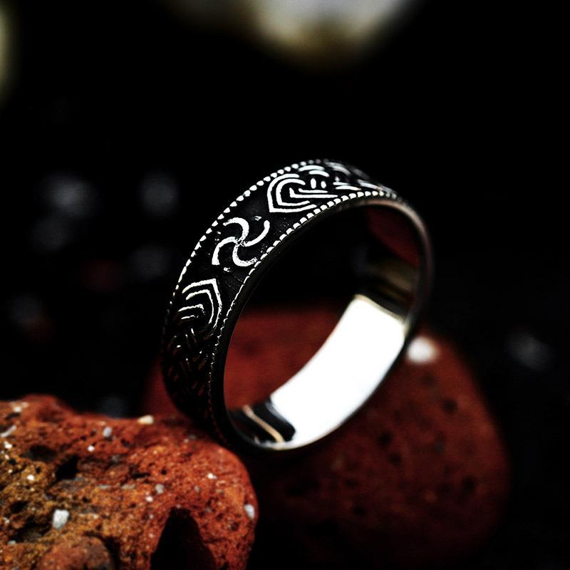 Korean Style Simple Men's and Women's Retro Celtic Knot Rings