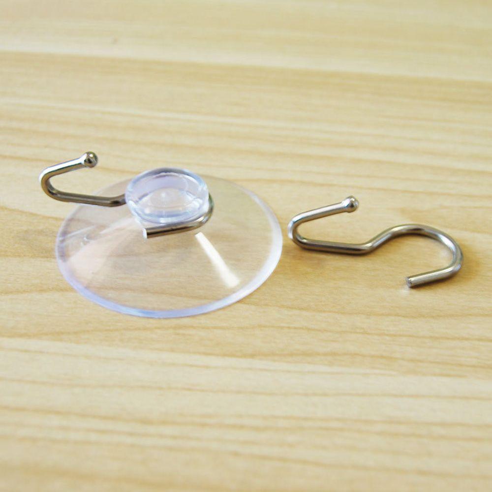 10Pcs/set Bathroom Home Glass Hangers Rubber Wall Hook Transparent Suction Cup Sucker