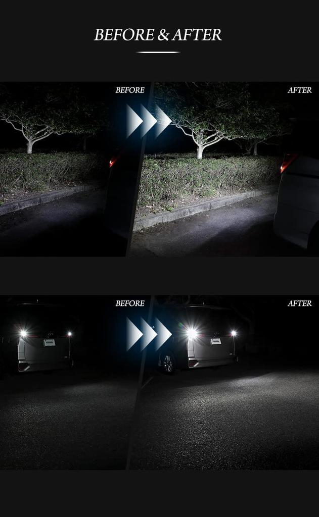 YOURS Prawdziwe żarówki LED do świateł cofania, Białe, 6000K, do Voxy i Noah Serii 90, Toyota y402-006 [2] S