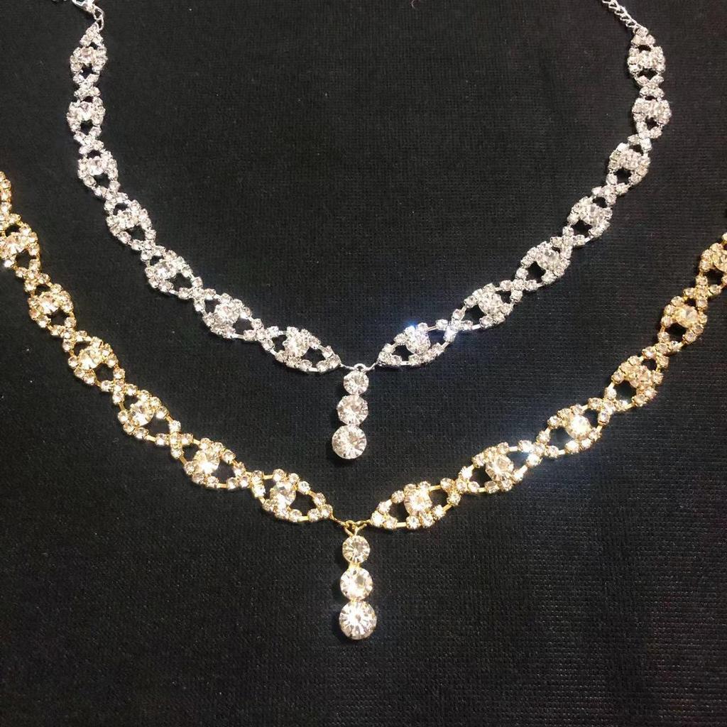 Elegant Rhinestone Bridal Forehead Chain Headband