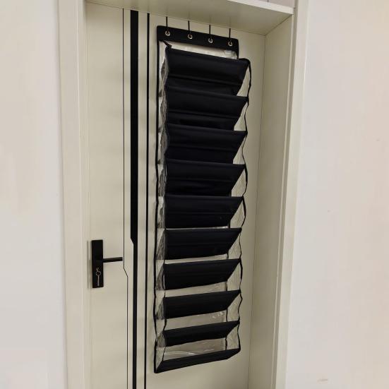 10 Tier Clear Over the Door Shoe Organizer 10 Large Deep Pockets Fit 20