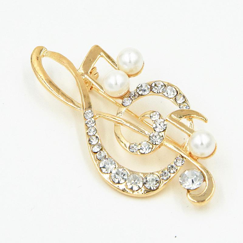 Japanese Korean European American Style Music Note Brooch Lapel Pin Fashion Accessory Zhenyao Accessories